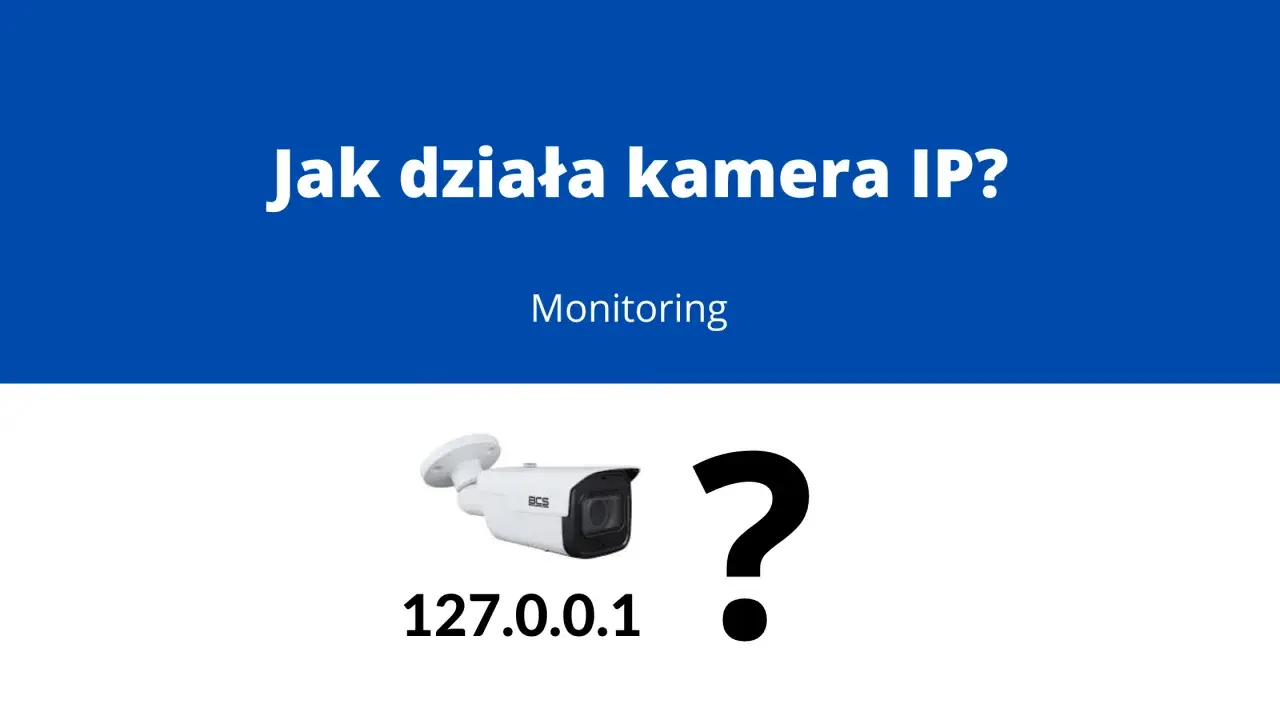Kamera IP BCS obok znaku zapytania i adresu 127.0.0.1 sugeruje problem: rejestrator nie widzi kamery IP.