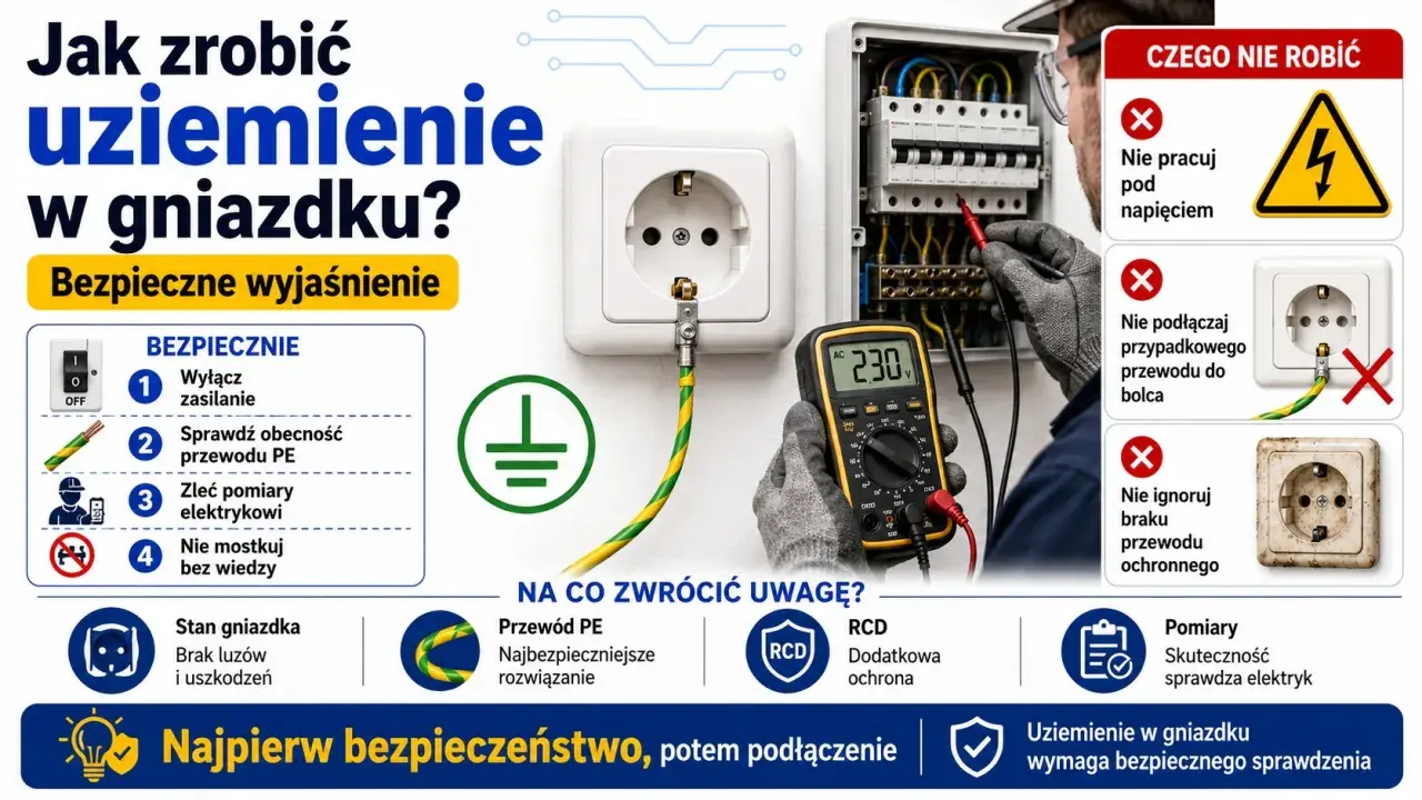 Jak sprawdzić uziemienie w gniazdku miernikiem? Instrukcja bezpiecznego wyjaśnienia, pomiarów i czego nie robić.