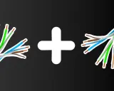 Dwa przecięte kable internetowe połączone białym znakiem plus. Jak połączyć przecięty kabel internetowy?