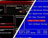 Ekran BIOS-u pokazuje temperaturę CPU 38°C i opcje takie jak "Save & Exit Setup". To jest właśnie co to BIOS.