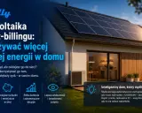 Panele fotowoltaiczne na dachu domu, które pomagają zużywać więcej własnej energii, zamiast oddawać ją do sieci.