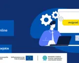 Grafika informuje, jak wypełnić wniosek Mój Prąd 6.0. Sprawdź status swojego wniosku online na mojprad.gov.pl.