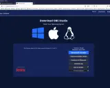Strona pobierania OBS Studio, gdzie znajdziesz instrukcje, jak nagrywać ekran na komputerze. Wybierz system operacyjny.