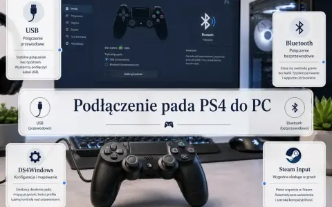 Jak podłączyć PS4 do laptopa? Poradnik pokazuje połączenie USB i Bluetooth, a także konfigurację DS4Windows i Steam Input.