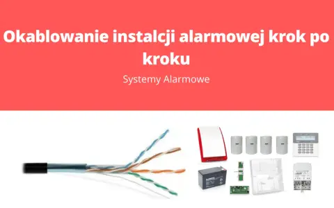 Okablowanie instalacji alarmowej krok po kroku: przewody, czujniki, syrena, akumulator, centrala alarmowa.
