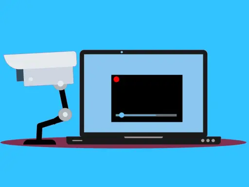 Kamera monitorująca przesyła obraz przez rtsp protocol do laptopa, gdzie jest odtwarzany.