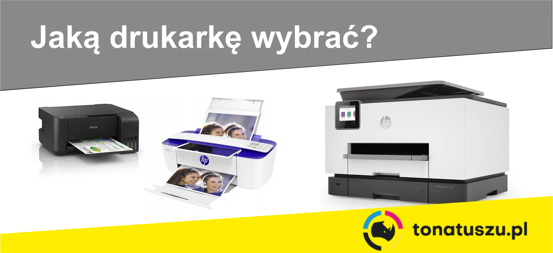 R&oacute;żne rodzaje drukarek: Epson, HP z kolorowym wydrukiem zdjęć i nowoczesny HP OfficeJet Pro. Pomoc w wyborze idealnego urządzenia.