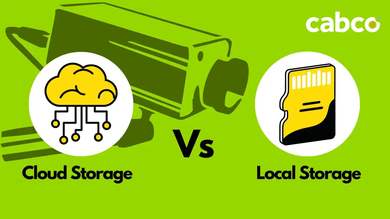 Czy do kamer potrzebny jest internet? Por&oacute;wnanie Cloud Storage i Local Storage. Ikony chmury i karty SD.